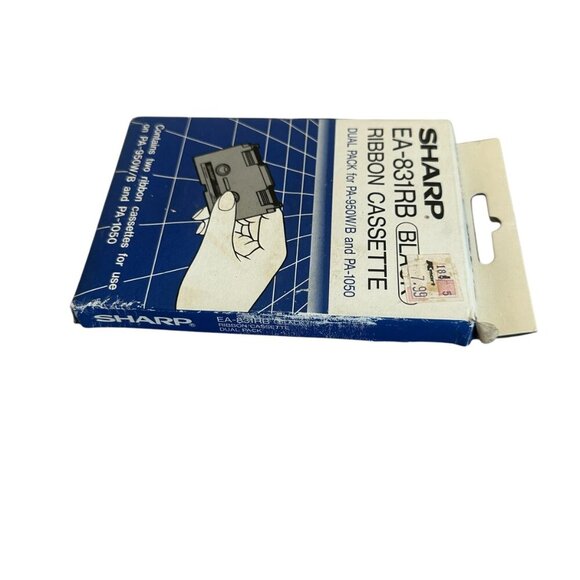 Sharp EA-831RB Ribbon Cassette Intelliwriter Dual Pack PA-950W/B PA-1050 Black - Picture 4 of 10